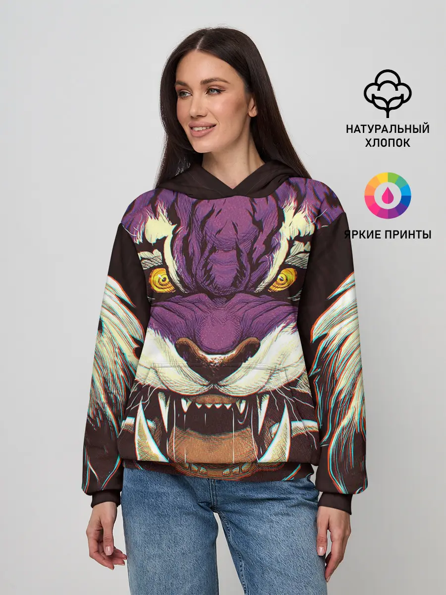 Женское худи / Маска тигра