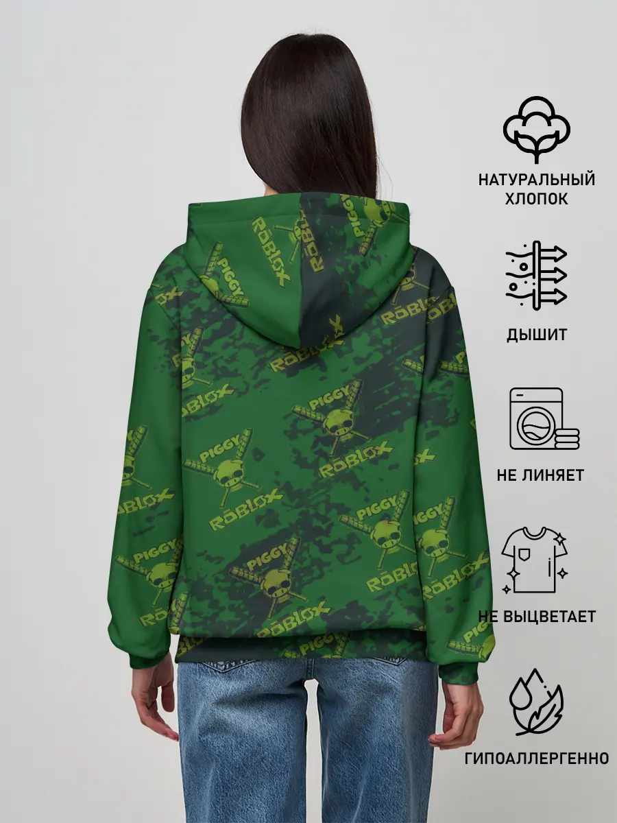 Женское худи / Свинка Пигги из Roblox