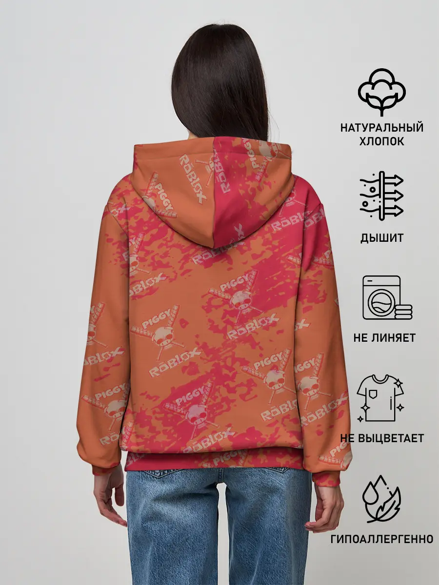 Женское худи / Свинка Пигги из Roblox