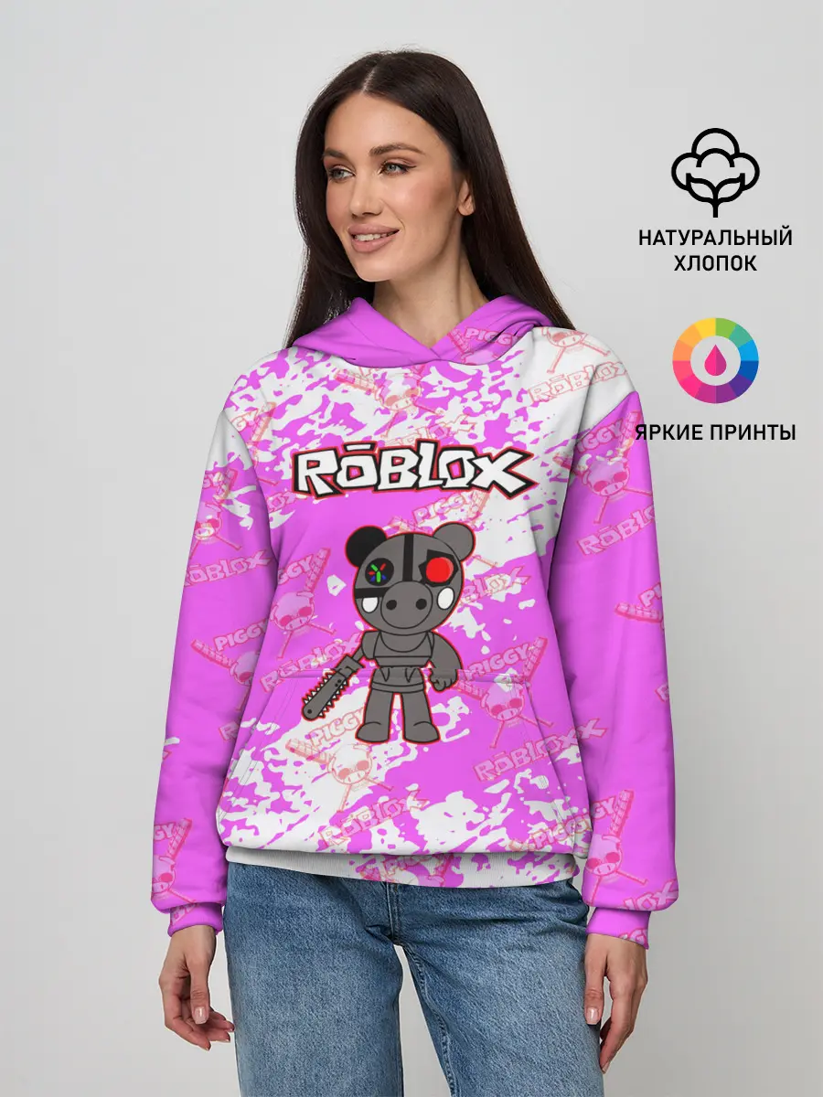 Женское худи / Свинка Пигги из Roblox
