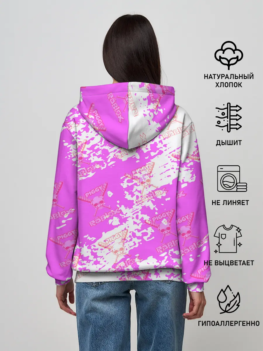 Женское худи / Свинка Пигги из Roblox