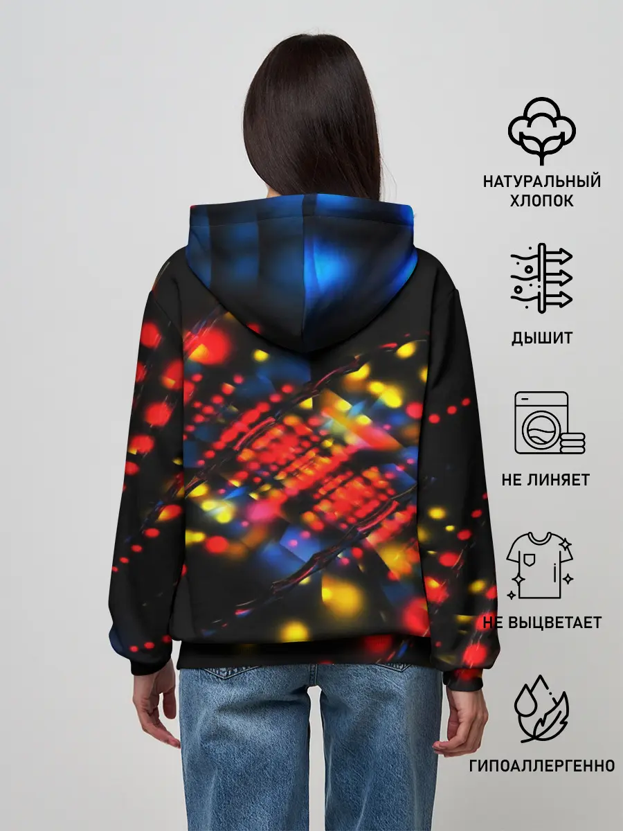 Женское худи / Fractal Digital 3D
