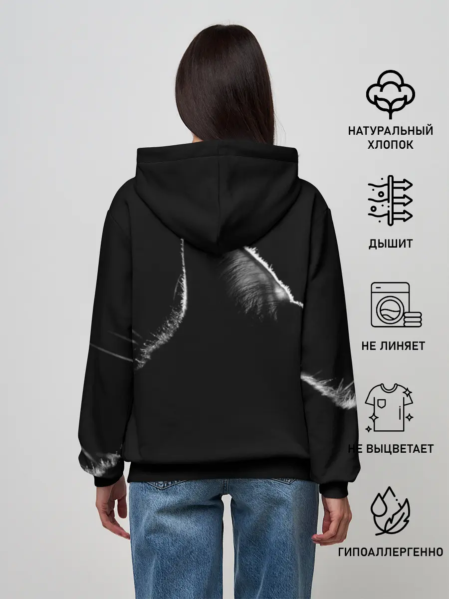 Женское худи / Чёрный кот
