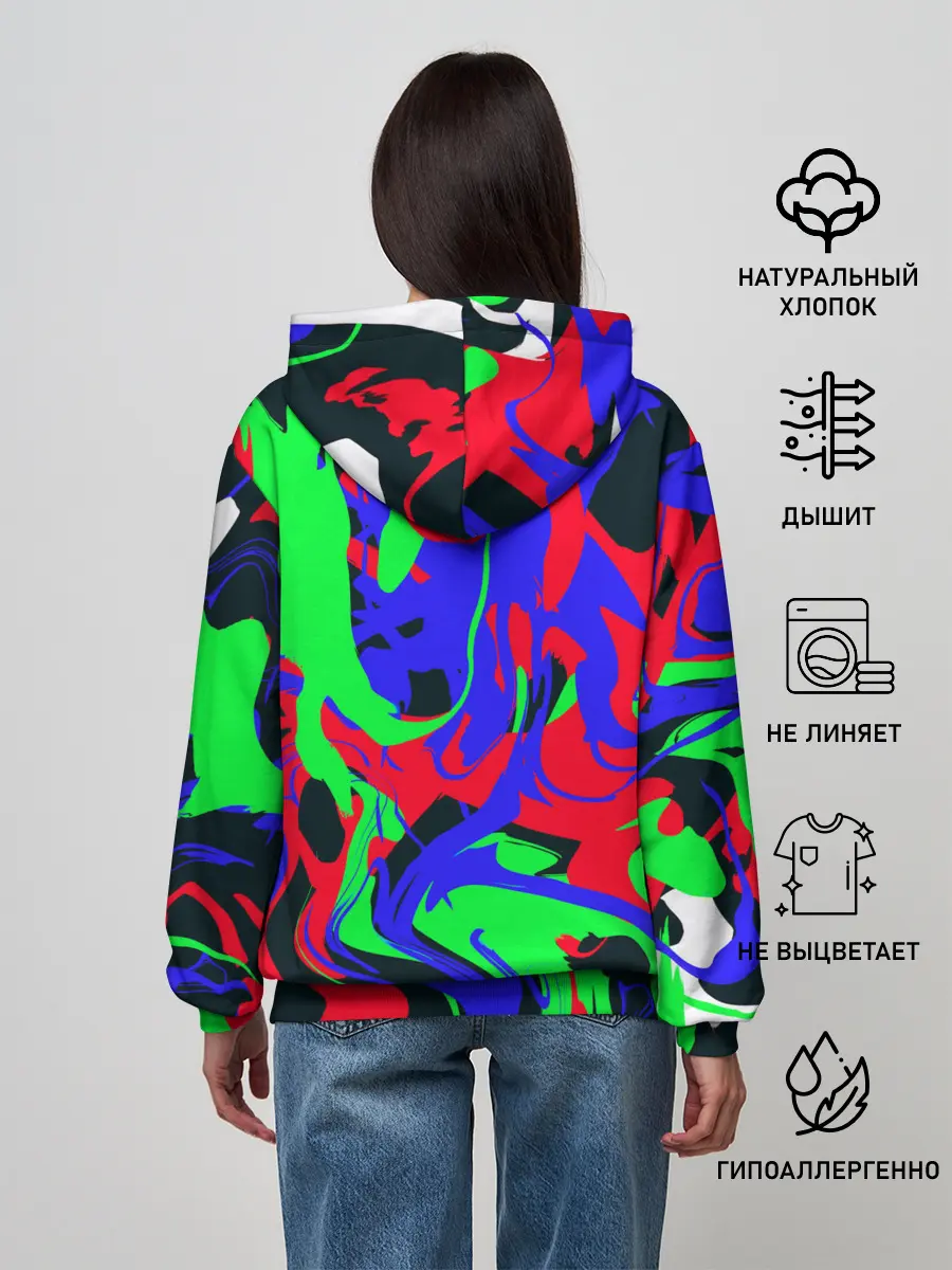 Женское худи / Абстрактные краски