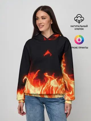Женское худи / Огонь