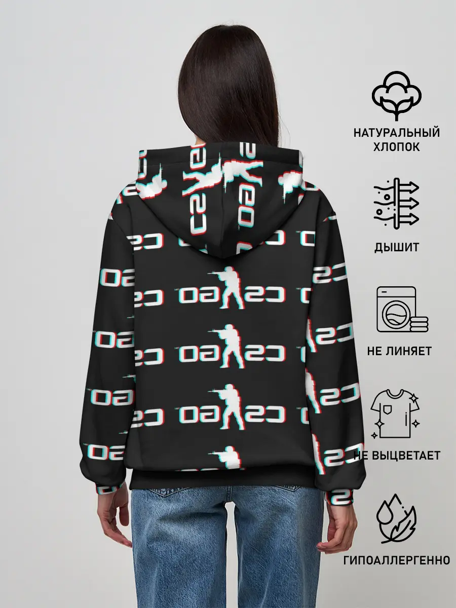 Женское худи / CSGO GLITCH LOGO