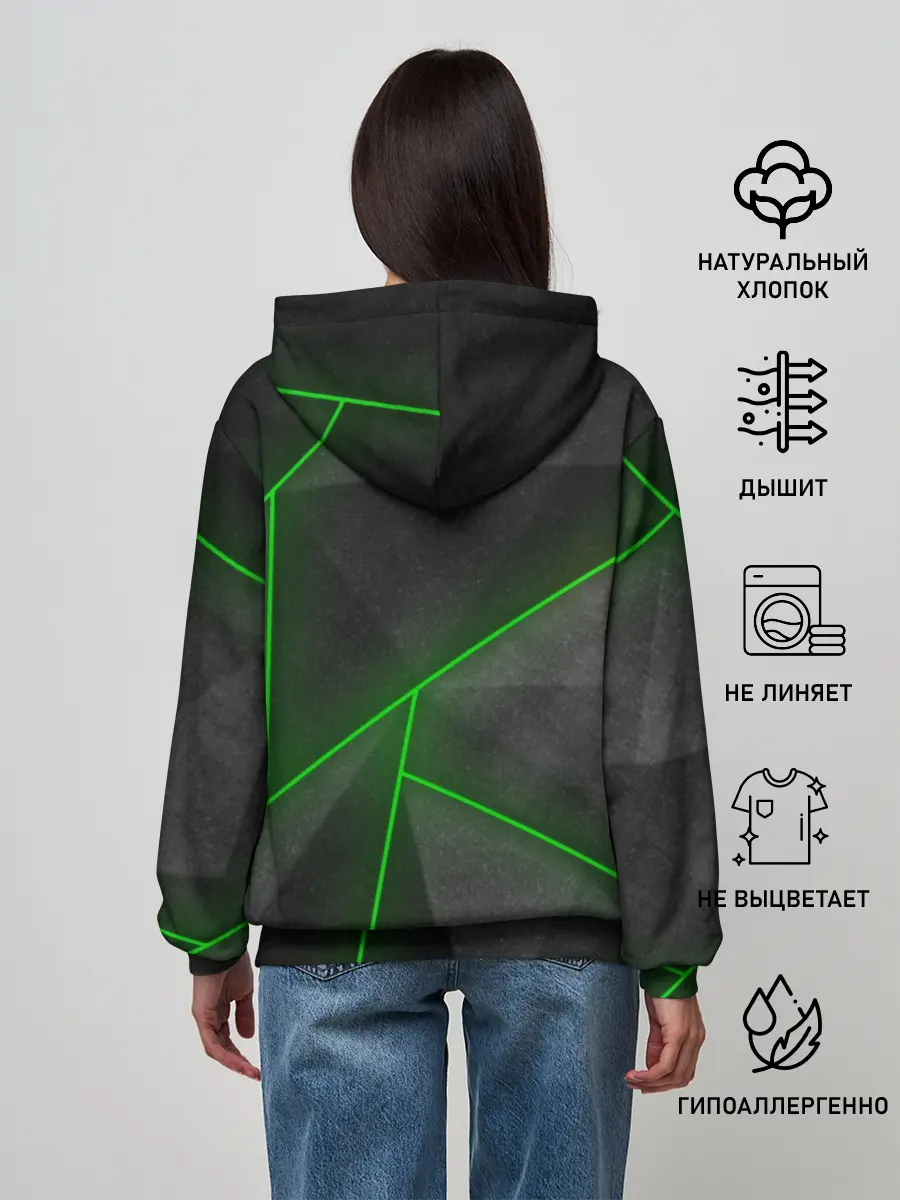 Женское худи / Неоновые линии