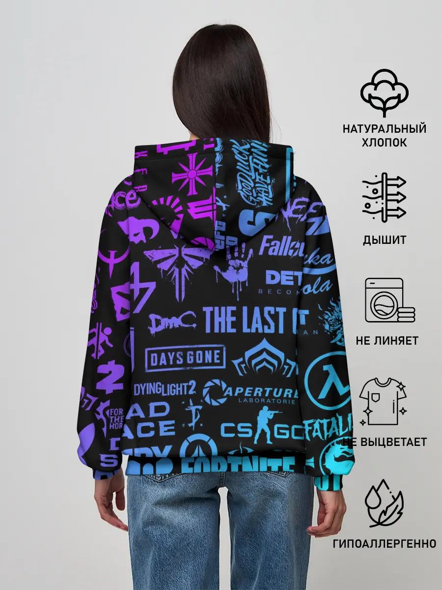 Женское худи / ЛОГОТИПЫ ИГР