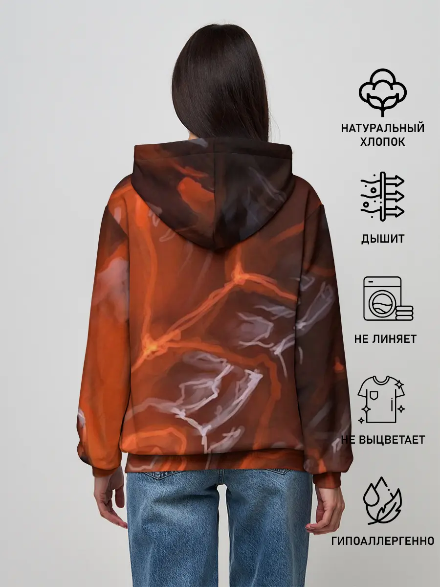 Женское худи / Дракон Лавы