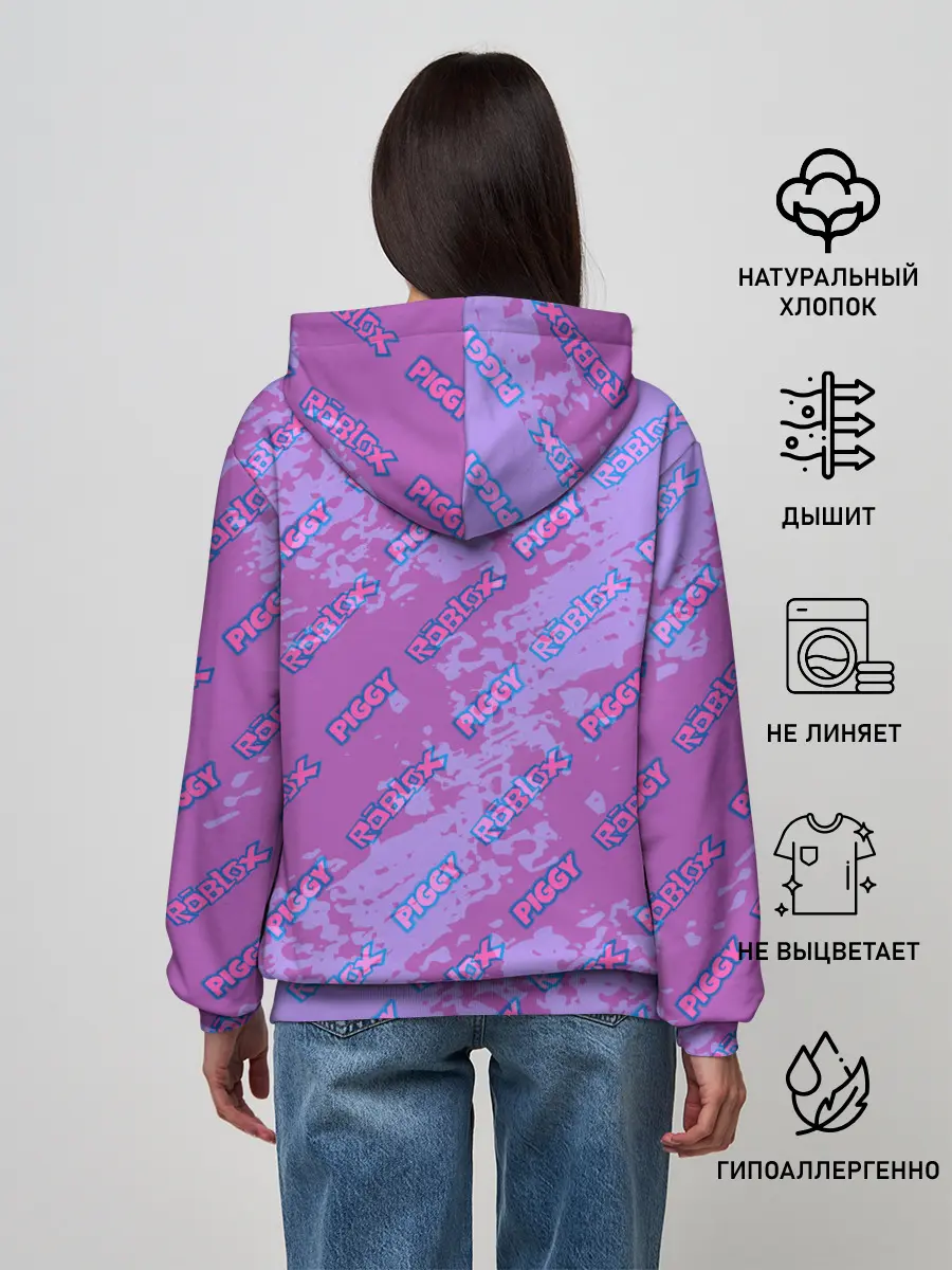 Женское худи / Свинка Пигги из Roblox