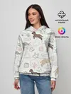 Женское худи / Рисунок домашних любимцев