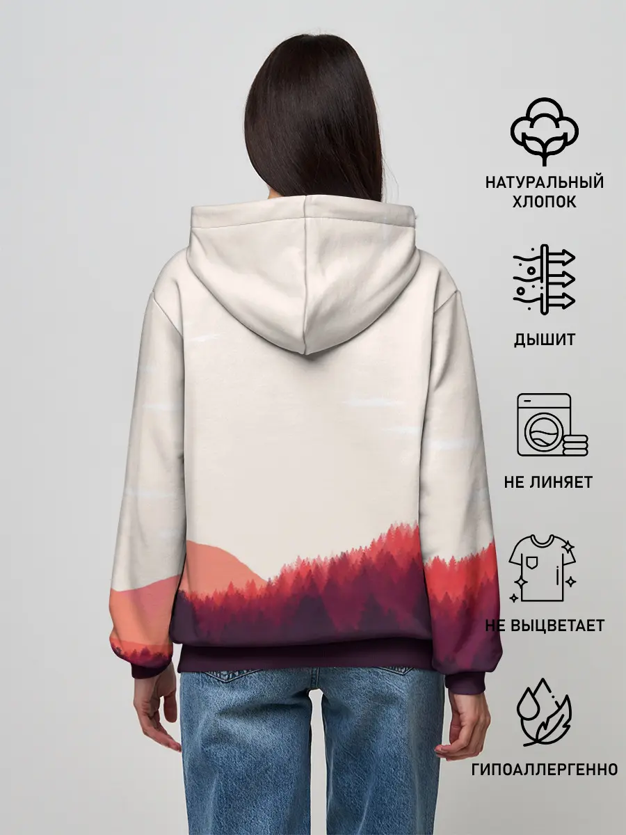 Женское худи / Пейзаж №1