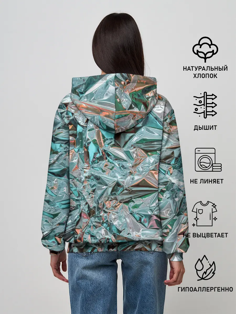 Женское худи / Голографическая фольга