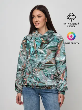 Женское худи / Голографическая фольга
