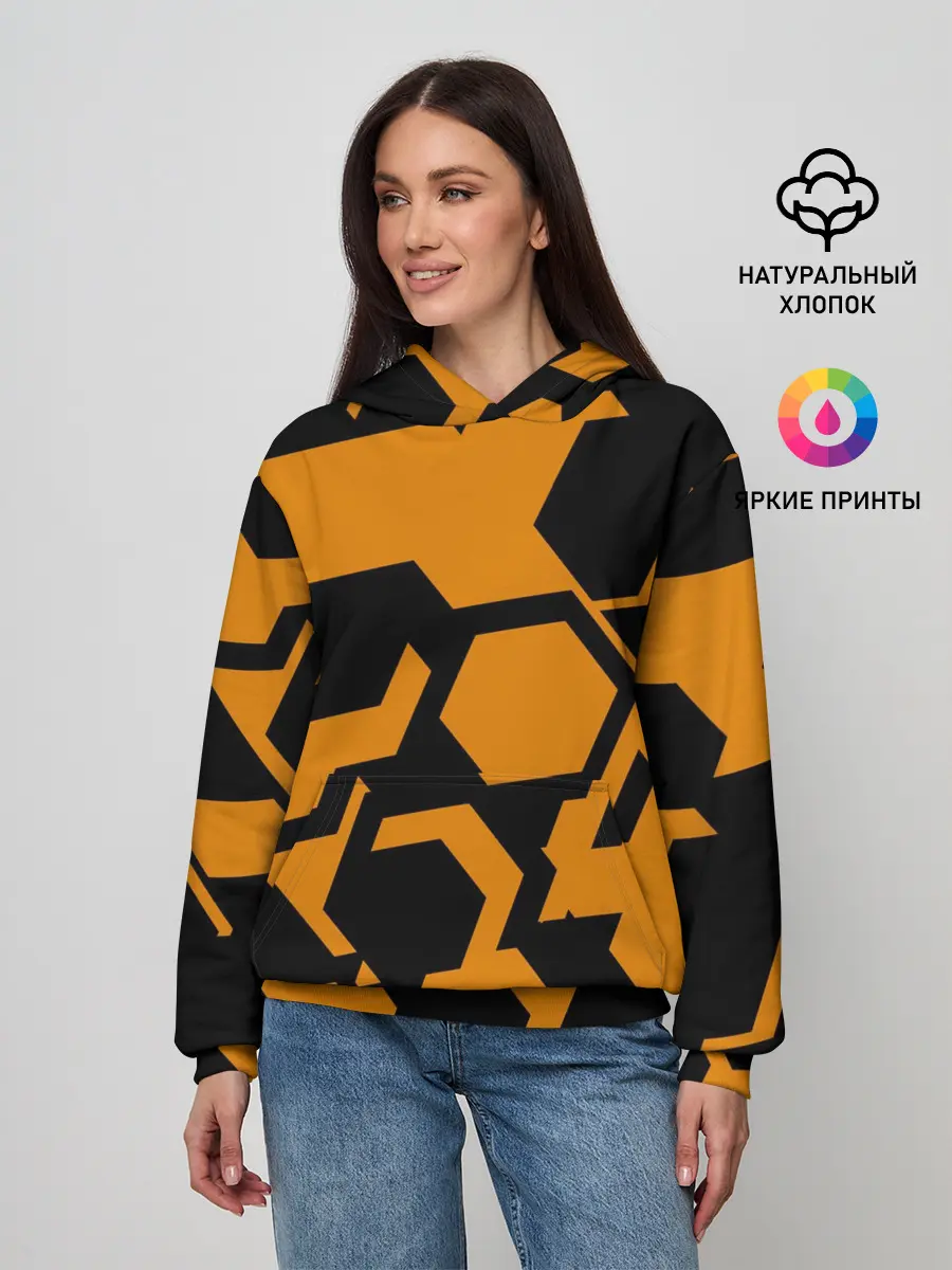 Женское худи / КИБЕРПАНК, жёлтый
