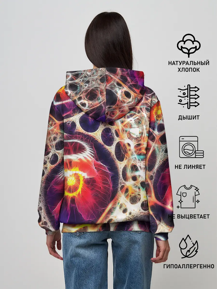 Женское худи / Абстракция / Психоделика