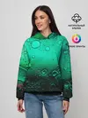 Женское худи / Зеленые капли клетки