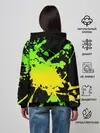 Женское худи / KILLA зеленые брызги