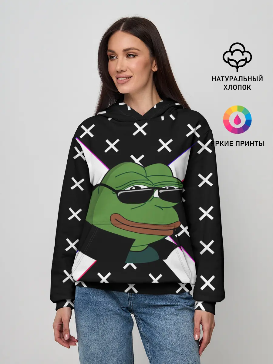 Женское худи / Pepe в очках EZ