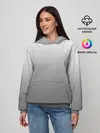 Женское худи / Черно-белый градиент