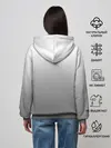 Женское худи / Черно-белый градиент