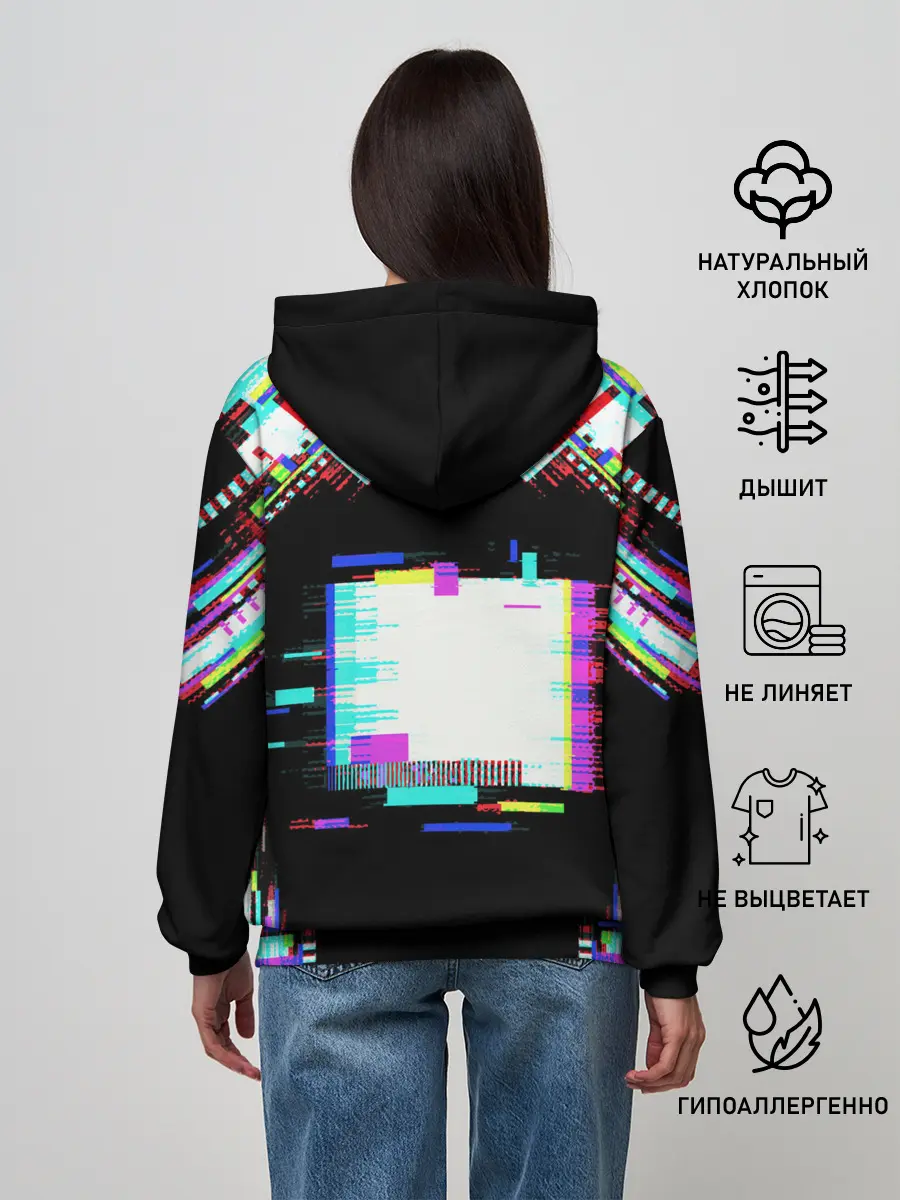 Женское худи / Glitch VHS