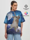 Женская футболка оверсайз / Кисулькин в космосе