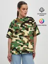 Женская футболка оверсайз / Камуфляж