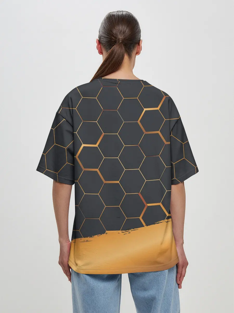 Женская футболка оверсайз / So damn FINE | Neon Steel