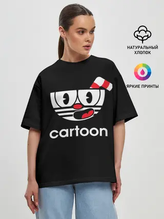 Женская футболка оверсайз / CUPHEAD | КАПХЕД