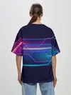 Женская футболка оверсайз / Лазерные лучи