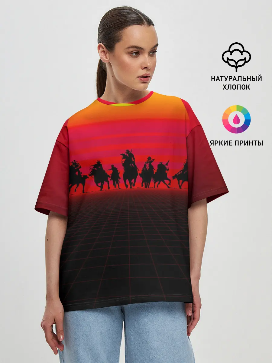 Женская футболка оверсайз / read dead