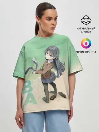 Женская футболка оверсайз / Bunny a Girl