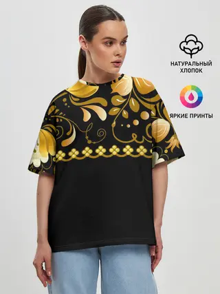 Женская футболка оверсайз / Цветы