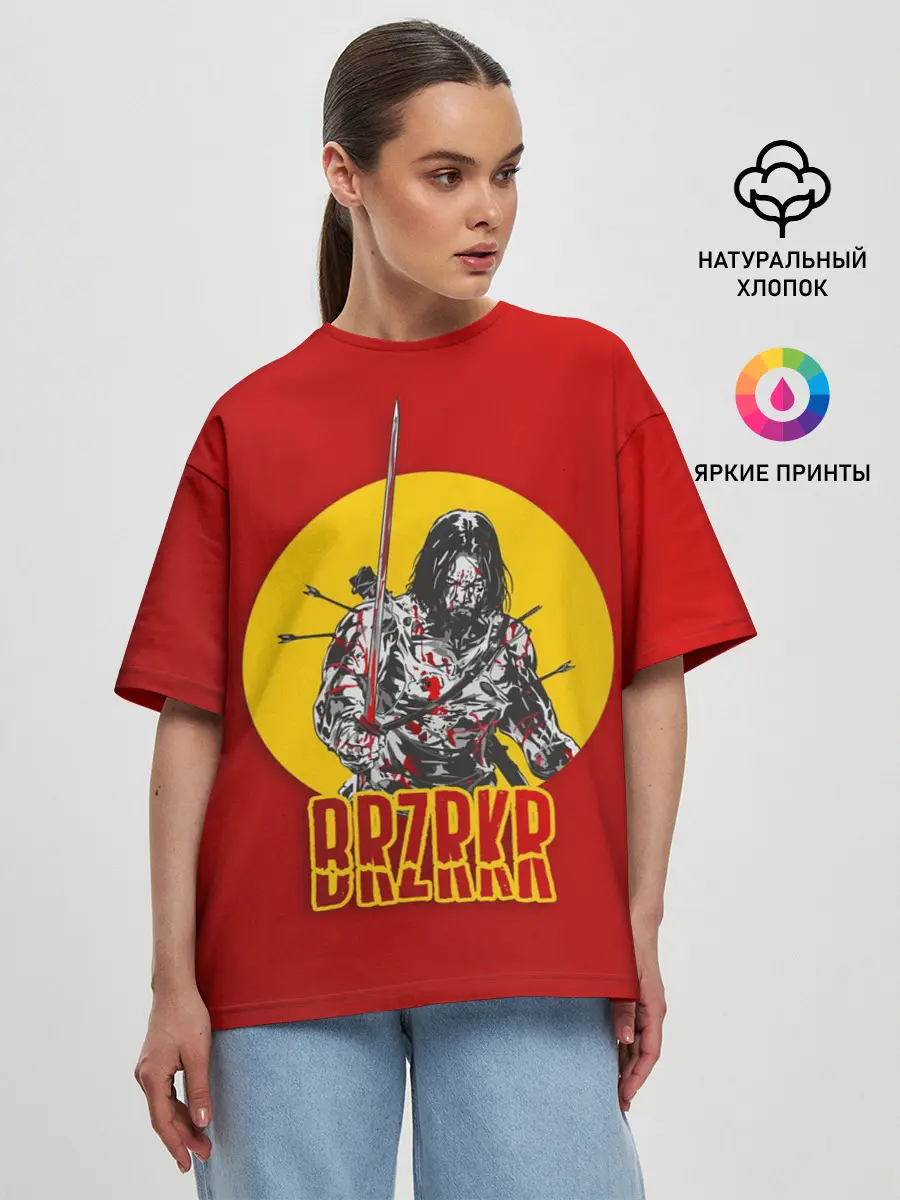 Женская футболка оверсайз / BRZRKR