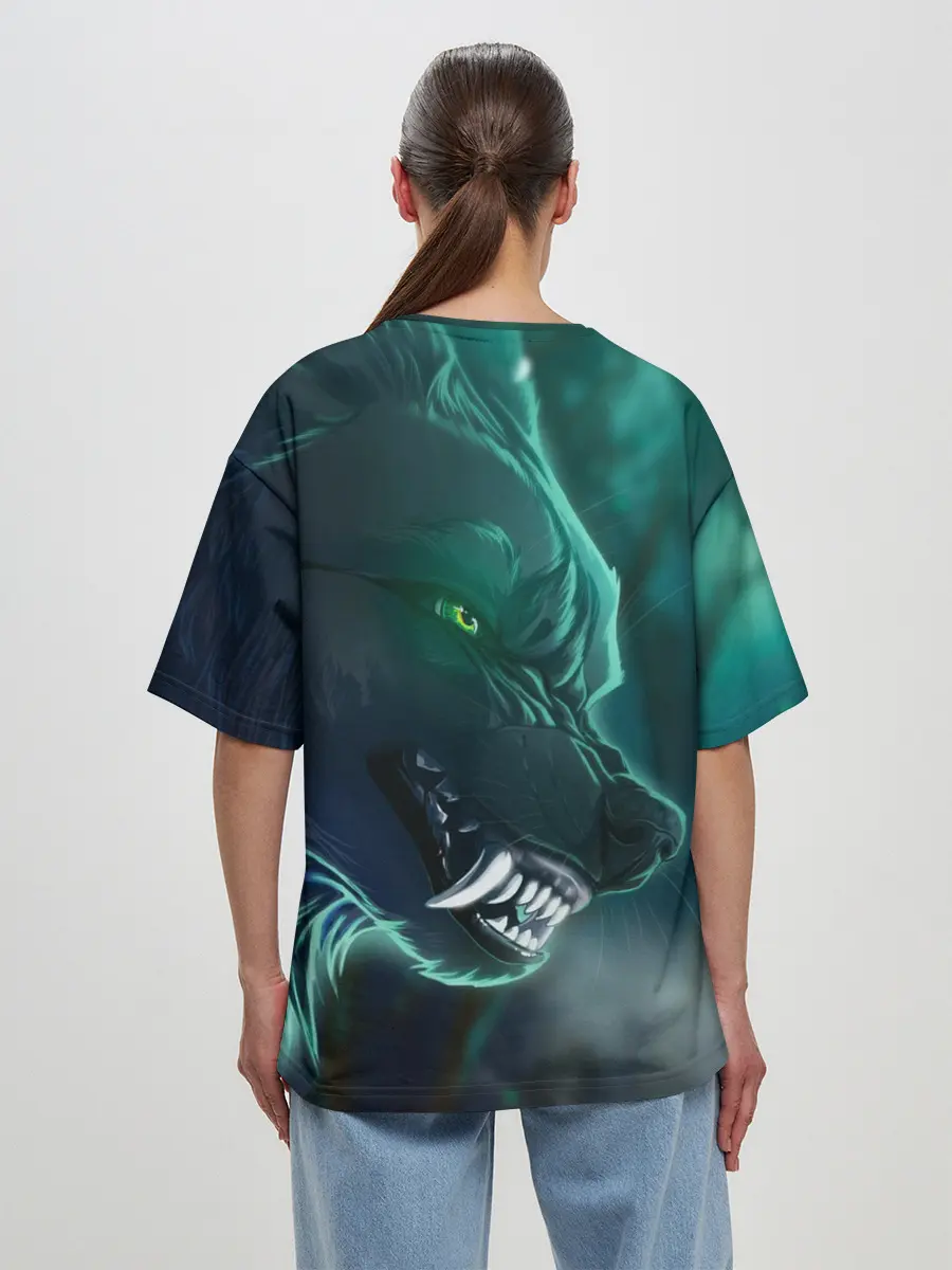 Женская футболка оверсайз / ВОЛЧИЙ ОСКАЛ