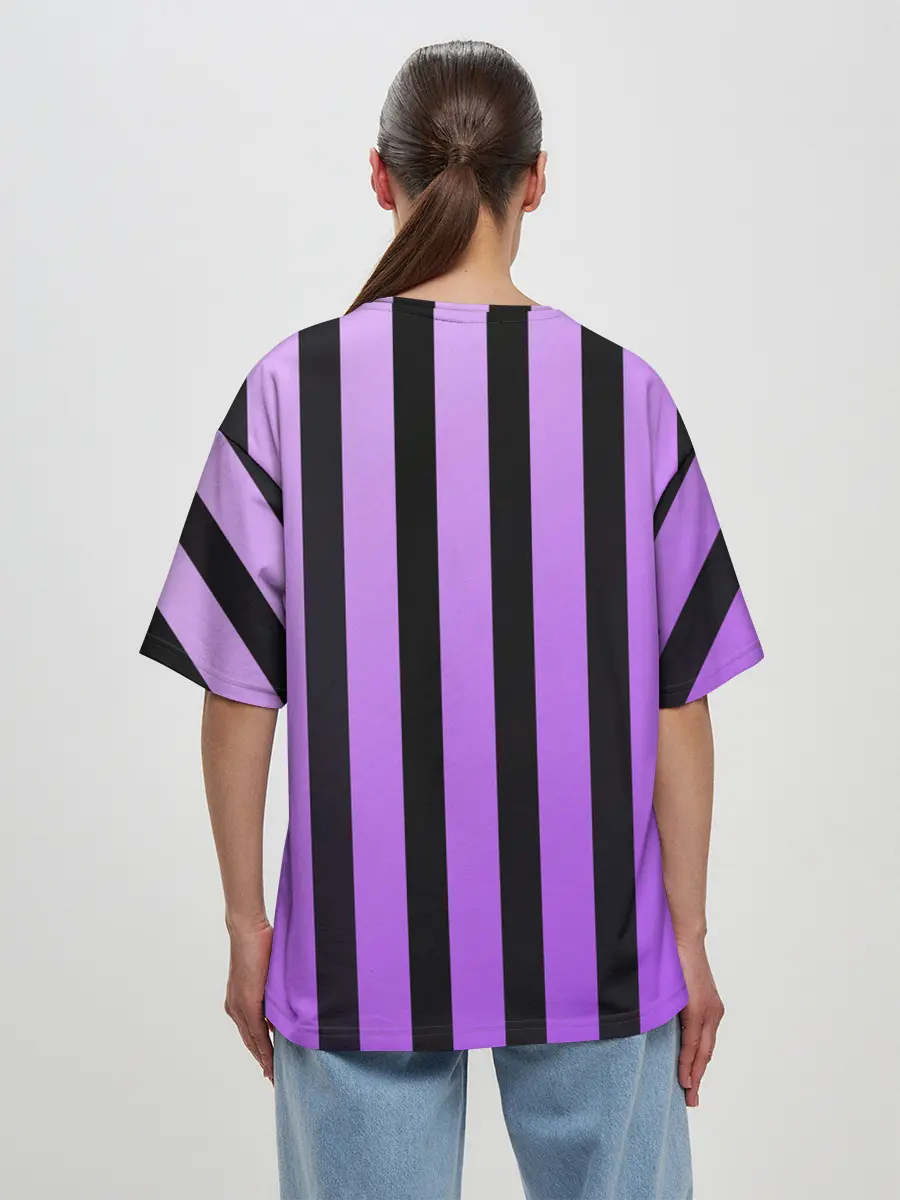 Женская футболка оверсайз / Полосатость