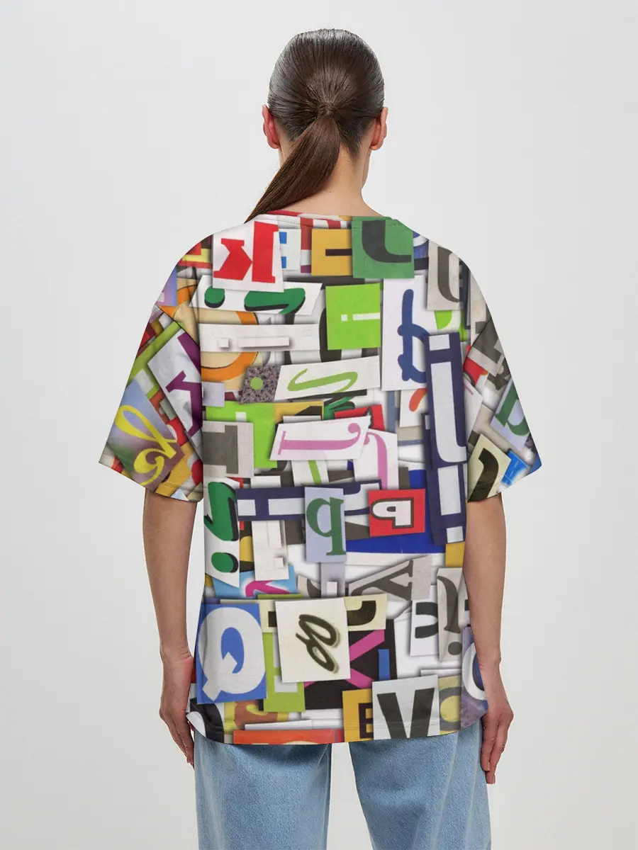 Женская футболка оверсайз / АЛФАВИТ