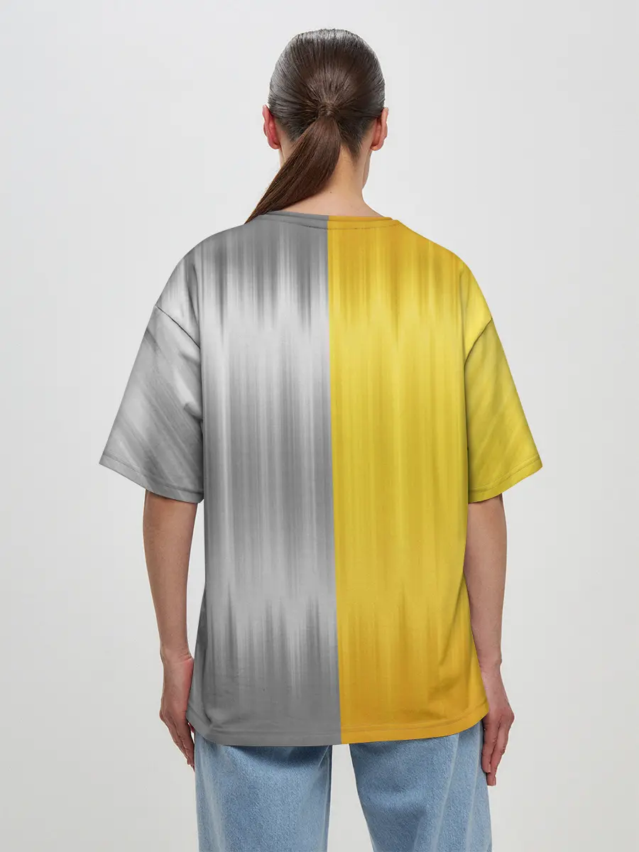 Женская футболка оверсайз / Gold and Silver