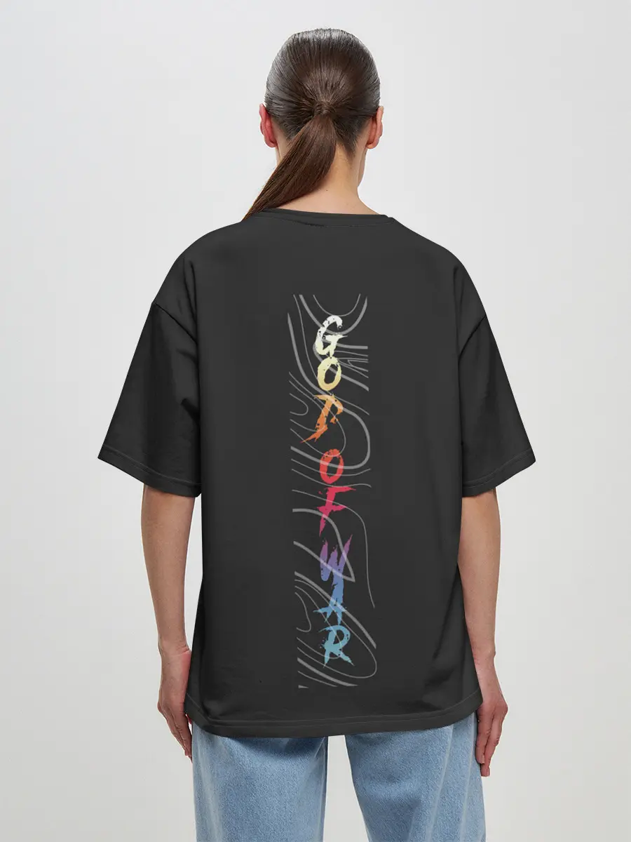 Женская футболка оверсайз / Rainbow of war