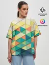 Женская футболка оверсайз / Ромбики