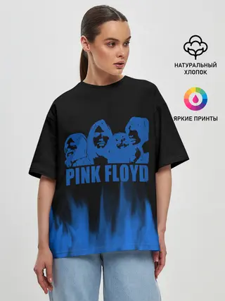 Женская футболка оверсайз / pink rloyd