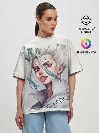 Женская футболка оверсайз / Исигами Сэнку