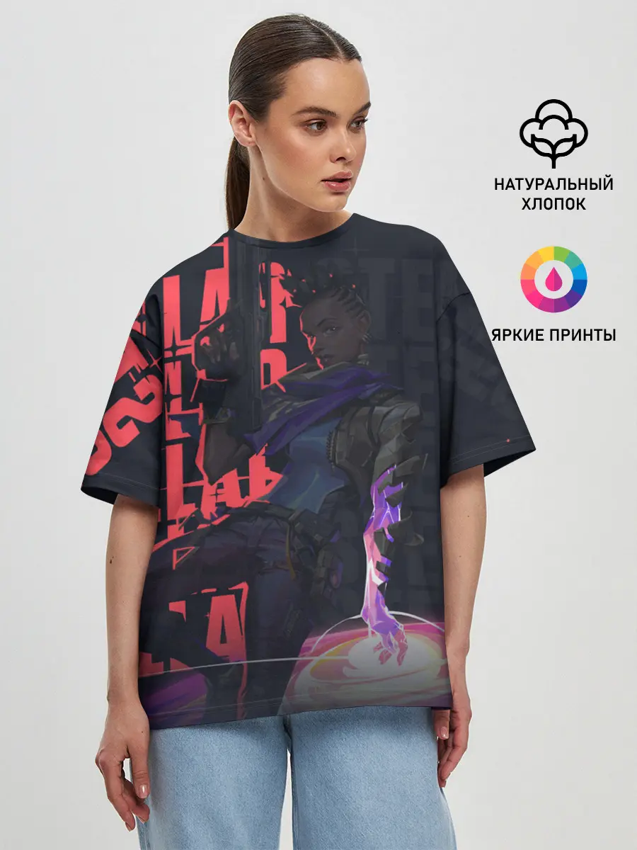 Женская футболка оверсайз / Valorant: Astra