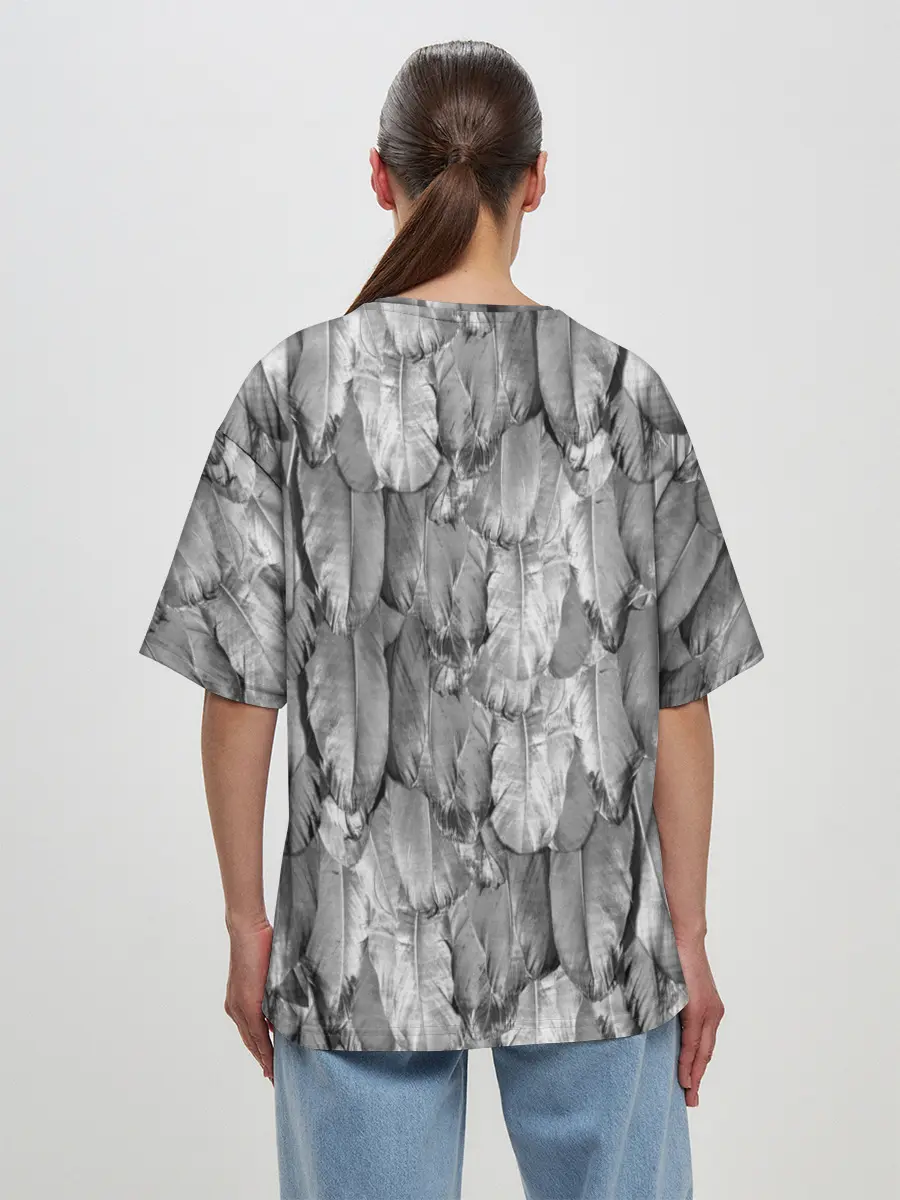 Женская футболка оверсайз / White Raven