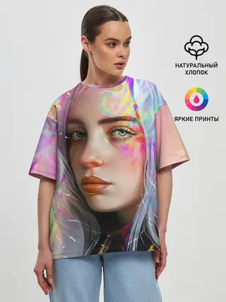 Женская футболка оверсайз / Billie Eilish