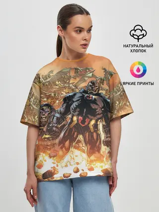 Женская футболка оверсайз / Дарксайд и парадемоны