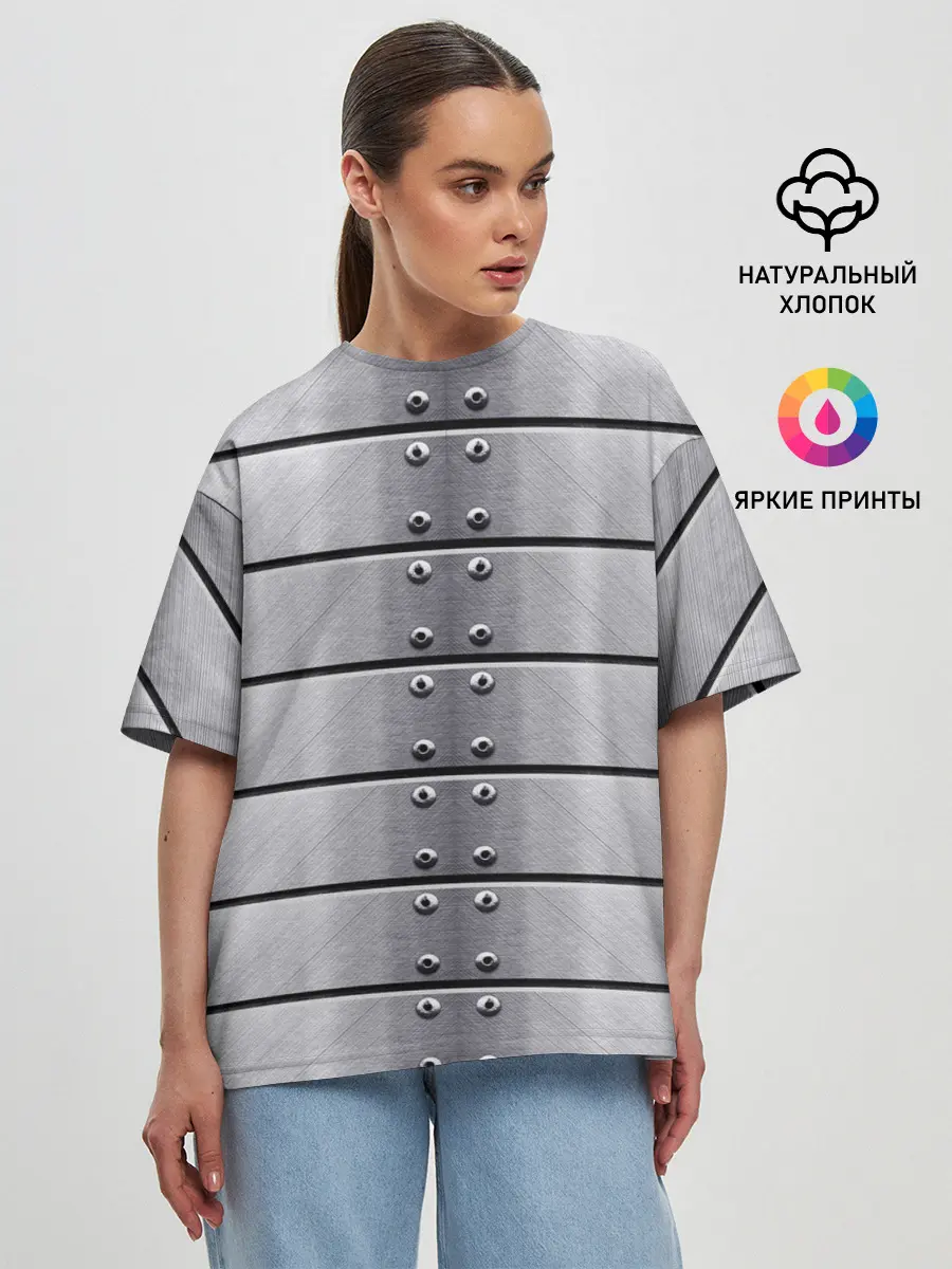 Женская футболка оверсайз / Metal Armor