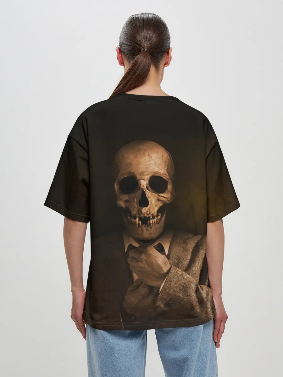 Женская футболка оверсайз / Мистер Скелет