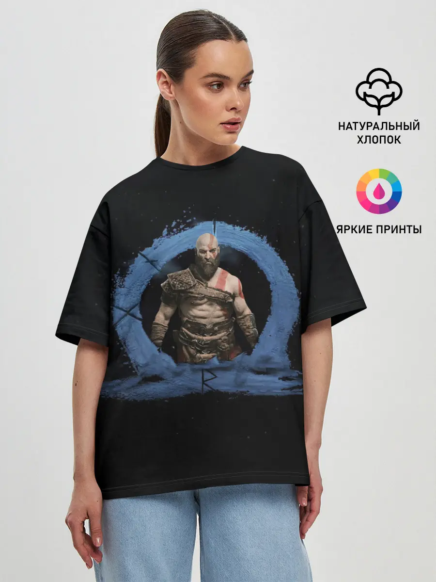 Женская футболка оверсайз / God of war | Ragnarok